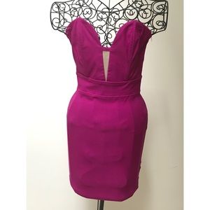 Tight hot pink sweetheart dress